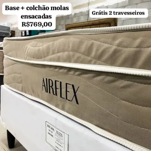 Base + Colchão Molas Ensacadas Airflex