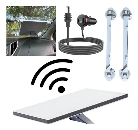 Kit Starlink Mini, Suporte Com Ventosa E Cabo 12v 2 Metros