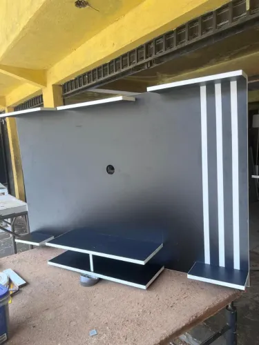 Painel para TV Moderno com Prateleiras 008#@#