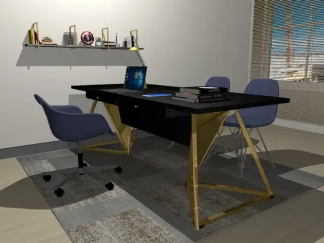 Mesa Santoro Isósceles Gold Delluxe.L174cm x P70cm x A74
