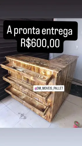 Balcão caixa pallet A pronta entrega 