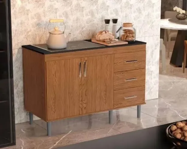 Balcão de Cozinha Marrom