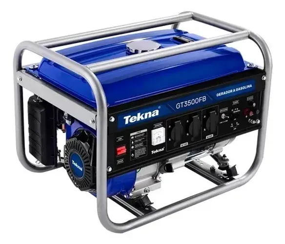 Gerador À Gasolina Portátil 3.1kva Avr Bivolt Gt3500fb Tekna