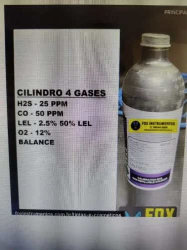 Cilindro calibração 4 gases 116 litros