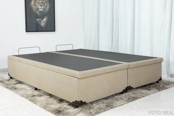 Cama Box Casal com Baú bipartido casal 188x138 / ENTREGA HOJE !!! 