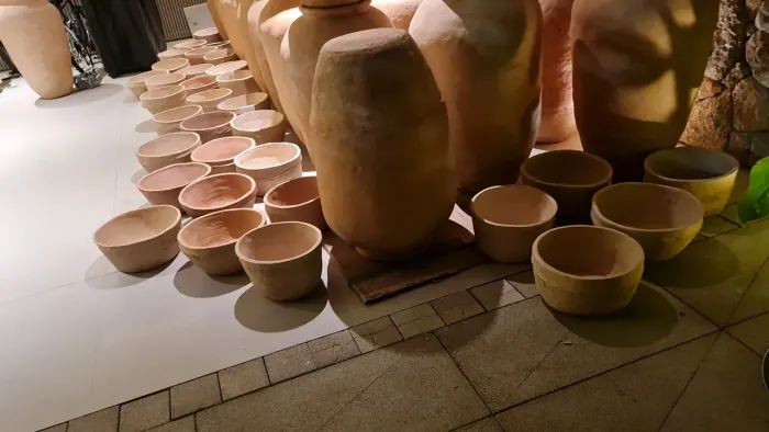 Vaso de barro rústico 