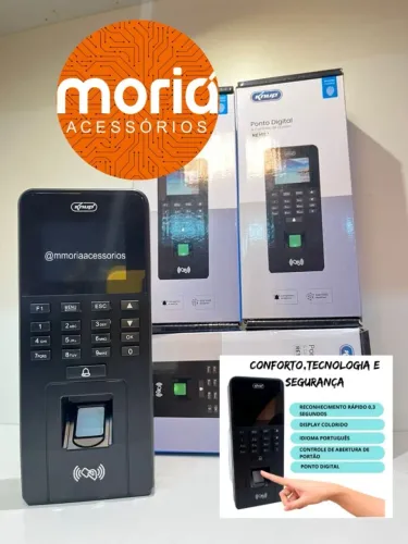relógio ponto digital, controle acesso numérico biometria nfc com função alarme campainha 