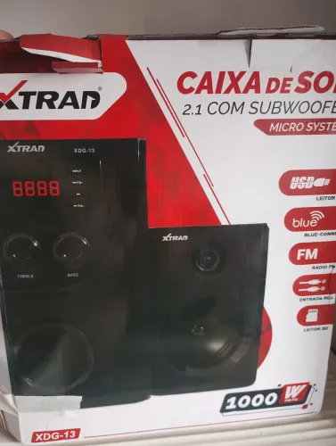 Caixa de Som Xtrad XDG-13 2.1 com Subwoofer