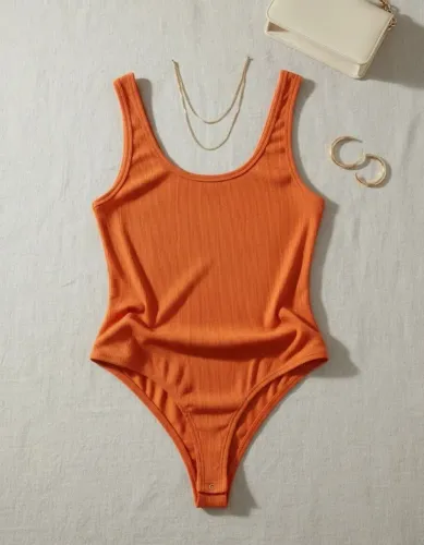body laranja shein
