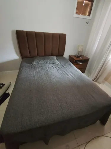 Cama Ortobom com base Blindada+ Cabeceira