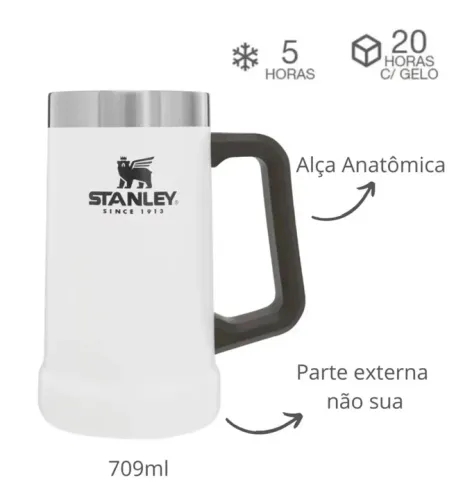 Caneca Térmica Stanley Branco Polar 709mL Original