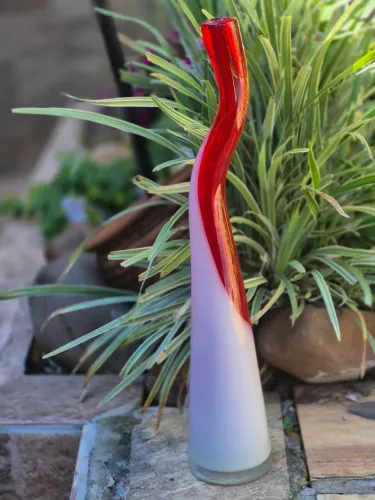 Lindo peça cristal estilo murano solifleur