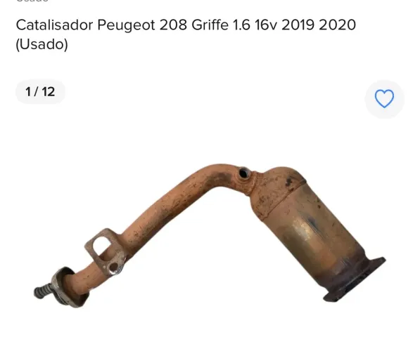 Catalisador Peugeot 208 Griffe 1.6 16v 2019/2020 - Usado