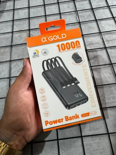 Carregador portátil gold capacidade de 20.000mah e 10.000 mah novos com garantia