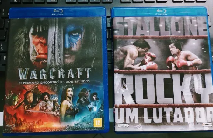 Lote 2 x Blu-ray Warcraft + Rocky Balboa 1 Blu-ray Originais