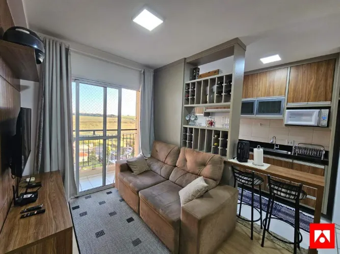 Apartamento com 2 quartos, 1 suíte e 1 vaga para locação no Residencial Villa Bergamo em S