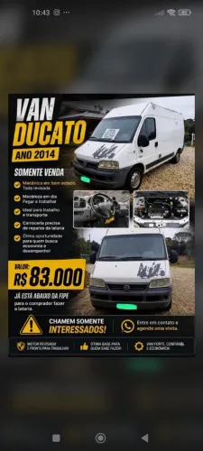Fiat Ducato Maxi. Curta 2.3 T.alto ME Diesel 2015