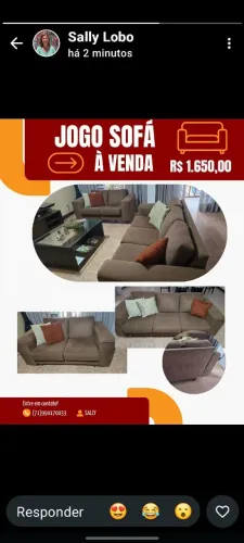 Lindo conjunto de sofá de 2 e 3 lugares