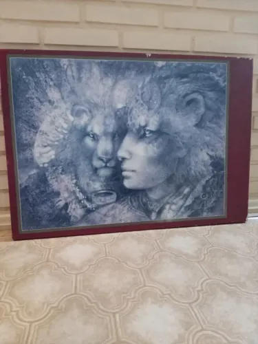 Quadro com leões
