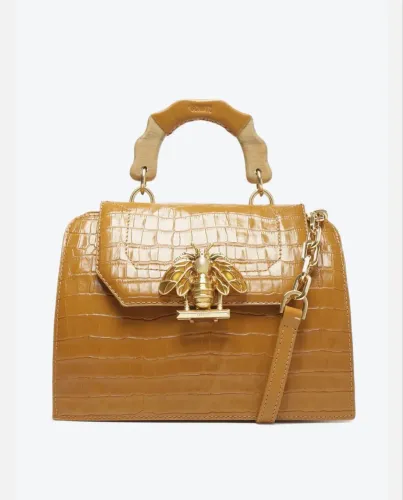 Bolsa Schutz Tiracolo Grande Believe Couro Caramelo