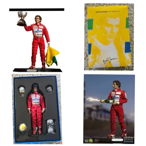 AYRTON SENNA lIVE LEGEND 1/6 VERSÃO EXCLUSIVA COM BONÉ DO BANCO NACIONAL