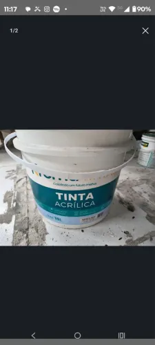 Tinta látex branca 15 l lacrado balde