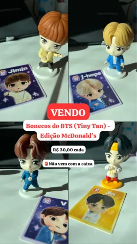 Bonecos BTS Tiny Tan- Edição Mc Donald?s