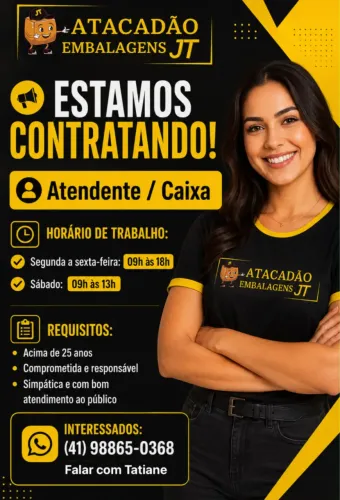 Vaga de atendente/ caixa