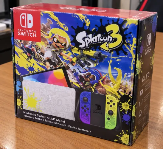 Switch Oled 64GB Edição Especial Splatoon 3 NOVO lacrado