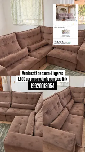 SOFÁ 5 LUGARES 3,40 x 2,00 ENTREGO HIGIENIZADO