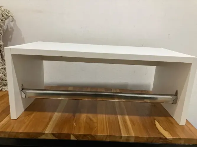 Cabide/Prateleira de Parede-MDF-Branco
