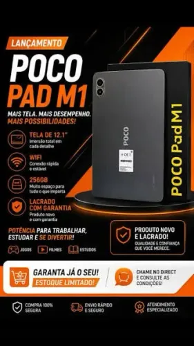 POCO PAD M1 256/8 12,1" entrega ou retira na loja .....