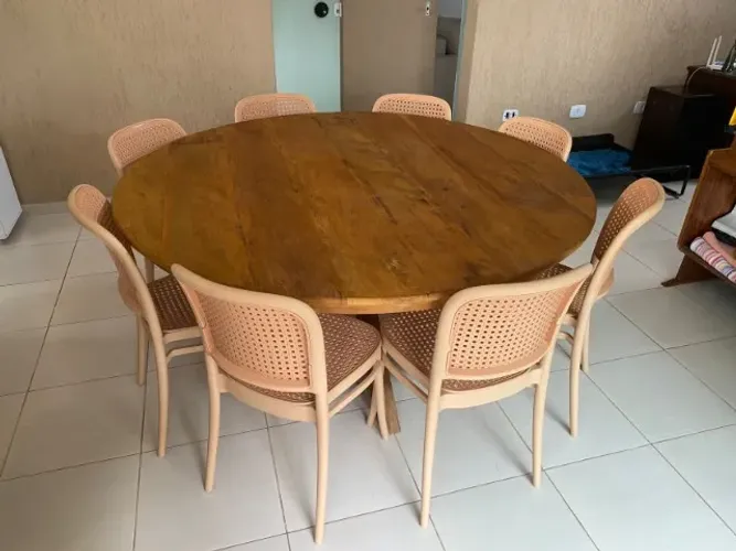 Conjunto Mesa Jantar Redonda + Cadeiras