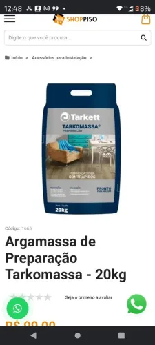 Argamassa de Preparação Tarkomassa - 20kg