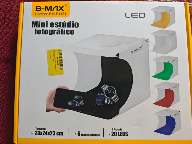 Mini Estúdio Fotográfico B-MAX Portátil - Fotos Profissionais para seu Negócio! - NOVO