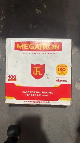 Cabo Coaxial CFTV Rf 0,4/2,5 75 Ohms + 2x26 awg 100 Mts Megatron