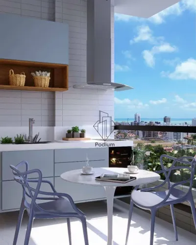 Apartamentos com varanda / sacada gourmet à 270m do Parque Linear Parahyba 2 no bairro do