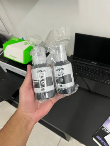 Tinta impressora Epson ecotank t534 preta original lacrada 