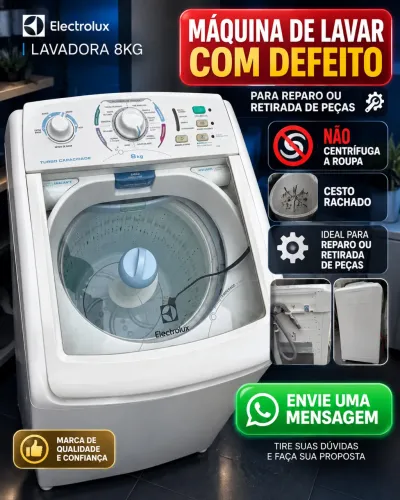 Lavadora Electrolux 8kg Para Reparo ou Retirada de Peças