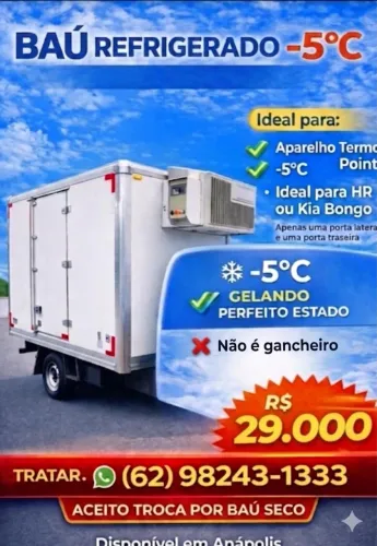 Baú refrigerado para HR ou Bongo