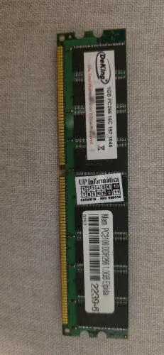 Memória RAM Desktop DDR1 1GB 266MHz PC2100