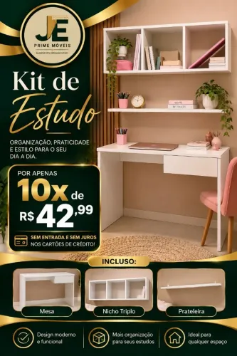 Kit para estudo em mdf 