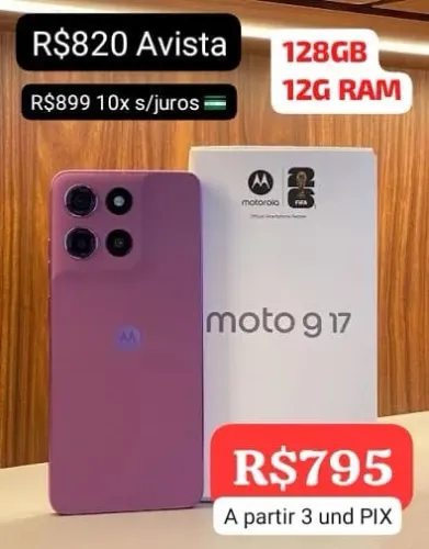 SMARTPHONE MOTO G17 128G 12G RAM LACRADO TEMOS PRA ATACADO A PARTIR 3 UND