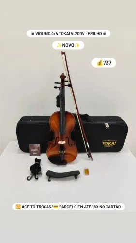 Violino 4/4 Tokai V-200V Brilho - Novo R$737,00 - Parcelo 21x cartão