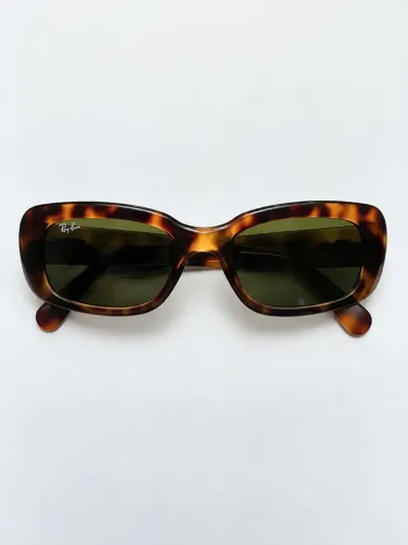 Óculos Ray-Ban Original Tartaruga Made in Italy Lente Verde