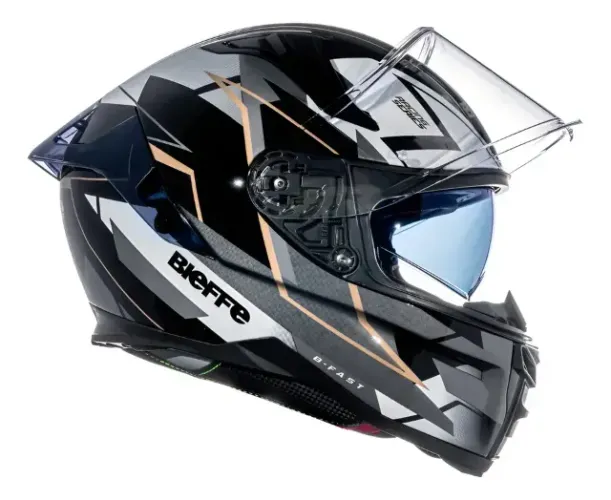 Capacete Moto B-fast Vx Cor Preto Com Dourado (Novíssimo- sem marcas de uso) Tam 60