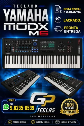 Teclado Yamaha MODX M6 Lacrado com nota e garantia Yamaha.