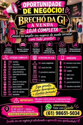 Vendo itens pra abrir um Brechó,só comprar alugar um ponto e começar ganha dinheiro