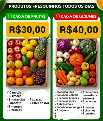 Feira de frutas e legumes 