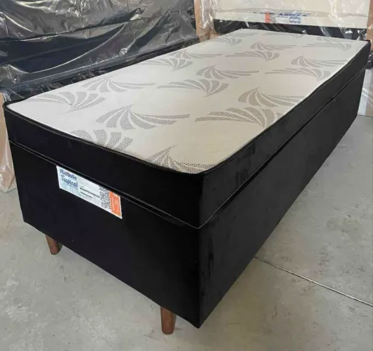 CAMA BOX DE SOLTEIRO ALTA E MACIA ESPUMA D28